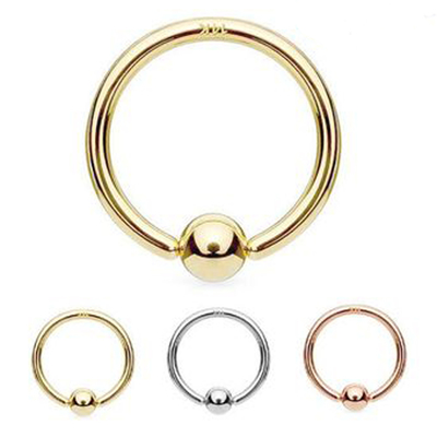 Labbra perforanti di Ring Hoop Cartilage Nose Eyebrow del capezzolo dell'oro dei gioielli 14K