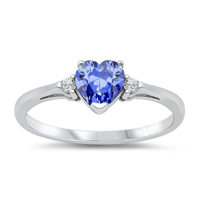 Carati Tanzanite 0,925 accenti bianchi di Sterling Silver Ring Jewelry With CZ
