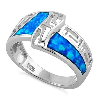 Anello 925 di Opal Sapphire Engagement Women del laboratorio del modello di Opal Greek con Sterling Silver For Girls