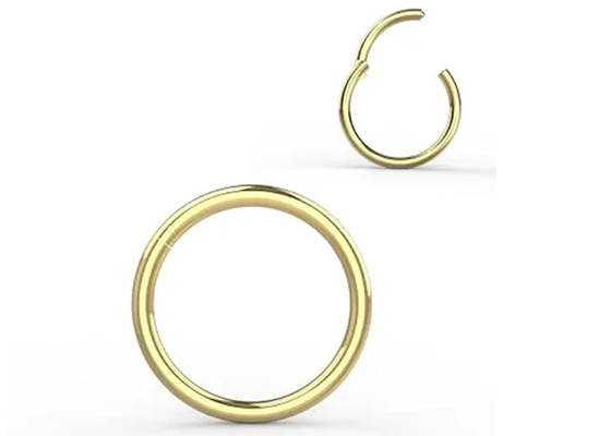 Dimensione provvista di cardini del classico 6-12mm di piercing del naso dell'oro di segmento 18K