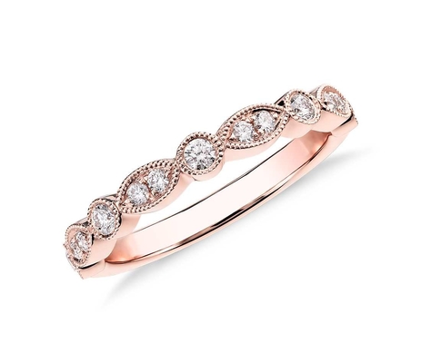Rose Gold Jewelry 14K Diamond Engagement Ring Round Cut naturale