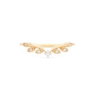Gioielli dell'oro giallo di Diamond Wedding Unique Engagement Rings 14K