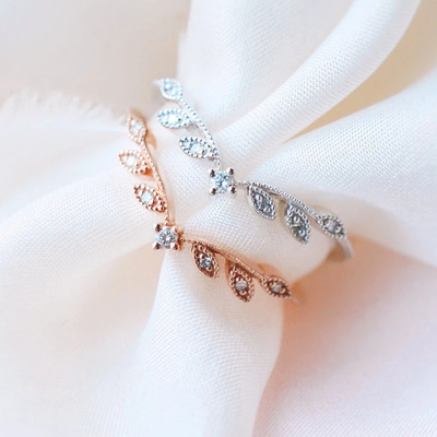 Gioielli dell'oro giallo di Diamond Wedding Unique Engagement Rings 14K