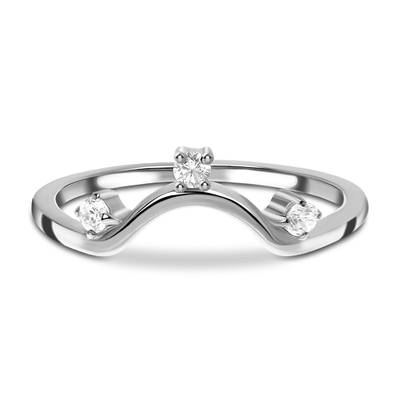 14K Rose Gold Real Diamond Jewellery, immaginazione reale rotonda Diamond Anniversary Rings