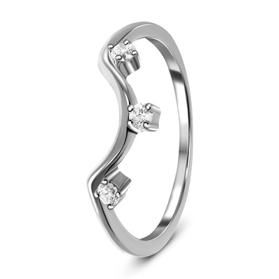 14K Rose Gold Real Diamond Jewellery, immaginazione reale rotonda Diamond Anniversary Rings