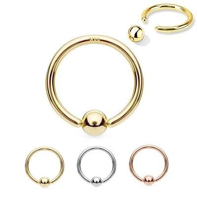 Labbra perforanti di Ring Hoop Cartilage Nose Eyebrow del capezzolo dell'oro dei gioielli 14K