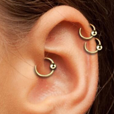 Labbra perforanti di Ring Hoop Cartilage Nose Eyebrow del capezzolo dell'oro dei gioielli 14K