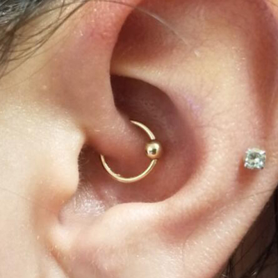 Labbra perforanti di Ring Hoop Cartilage Nose Eyebrow del capezzolo dell'oro dei gioielli 14K