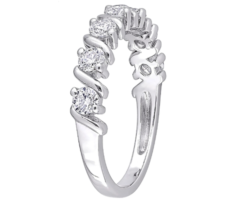 taglio brillante rotondo Diamond Moissanite Engagement Ring White genuino reale di 7Pcs 3mm