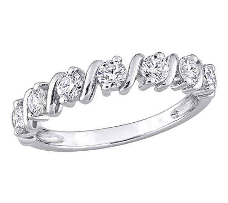 taglio brillante rotondo Diamond Moissanite Engagement Ring White genuino reale di 7Pcs 3mm