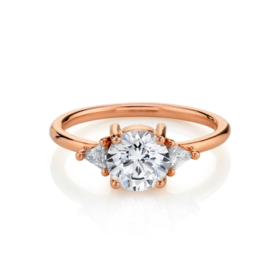 RD 4mm Diamond Ring naturale rotondo, artiglio che mette la banda di nozze dell'oro 18k