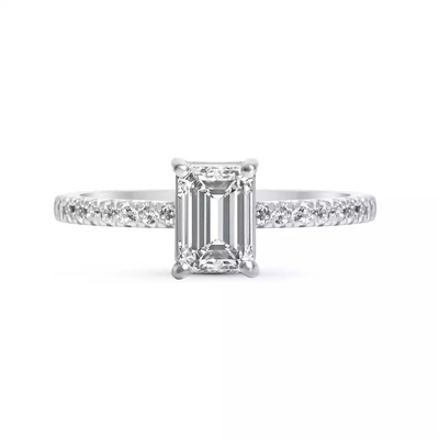 Oro solido Diamond Engagement Ring, 14K/18K oro sviluppato laboratorio Diamond Ring