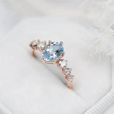 Oro Ring Natural Gemstone Jewelry d'argento dell'anello di fidanzamento 18k di Moonstone della pera