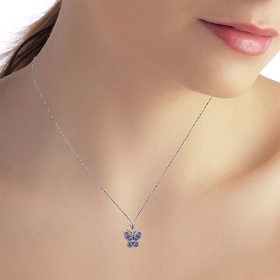 Collana naturale di Angara Tanzanite del pendente del solitario per le ragazze 14K delle donne