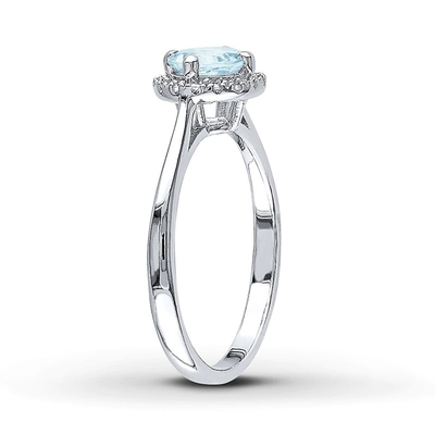 Diamanti Sterling Silver For Women di ct TW dell'anello 1/15 dell'acquamarina