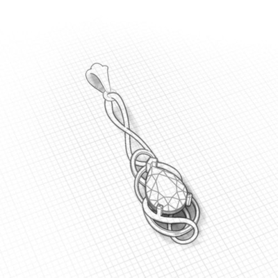 Airy Design Of artistico questo Topaz Pendant blu capriccioso
