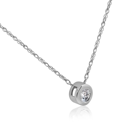 Collana imperiale del pendente di 1/6Ct TDW CZ 10k Rose Gold Round Diamond Halo