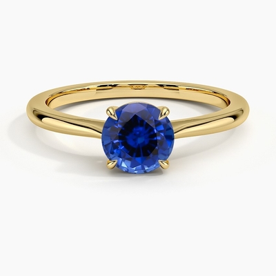 Il laboratorio ovale blu ha creato lo zaffiro e la Cinque-pietra Ring With Silver della CZ