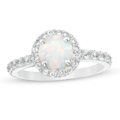 Opale ovale e 1/15 di CT. Anello dello stinco di spaccatura del passaggio di T.W. CZBy in Sterling Silver