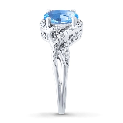 Il laboratorio ha creato Opal Ring White Topaz With blu 925 Sterling Silver