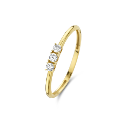 Oro Ring With Zir Conia di Monte Napoleone Stella 9K