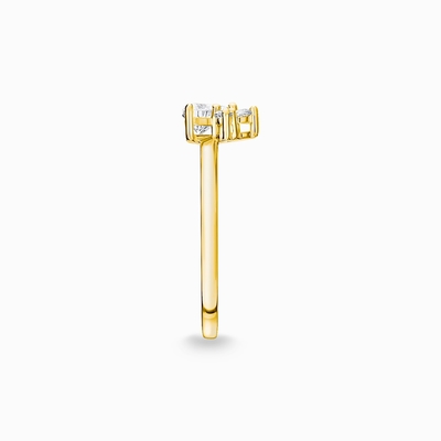 Bello anello di oro di Sytle Ring Paw Cat 9K del fiore
