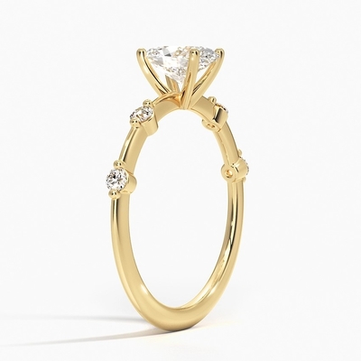 Aimee Diamond Engagement Ring With 0,75 diamanti ovali di carati