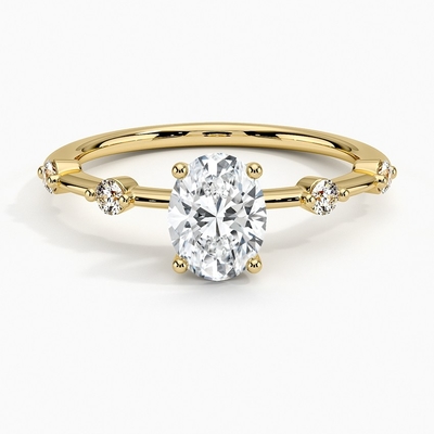 Aimee Diamond Engagement Ring With 0,75 diamanti ovali di carati