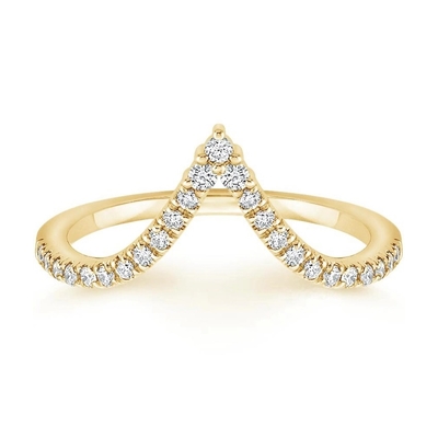 L'anello squisito caratterizza i diamanti di luccichio di Pavé con oro 9K per le donne
