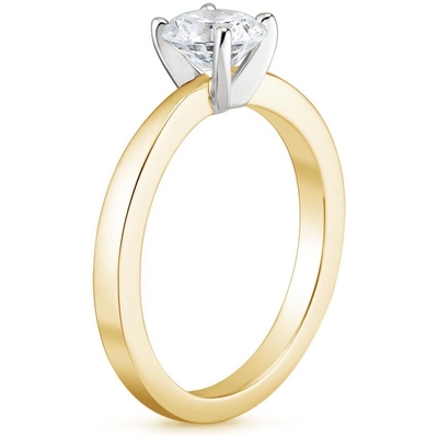 Impegno minuta Ring With del solitario della conicità 0,75 diamanti rotondi di carati