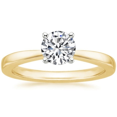 Impegno minuta Ring With del solitario della conicità 0,75 diamanti rotondi di carati