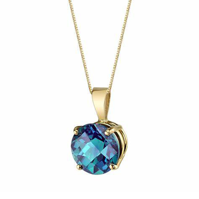Il laboratorio della collana delle donne di Sterling Silver Jewelry Fashion CZ della vendita all'ingrosso 925 ha creato il pendente di pietra dell'alessandrite