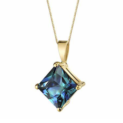 Il laboratorio della collana delle donne di Sterling Silver Jewelry Fashion CZ della vendita all'ingrosso 925 ha creato il pendente di pietra dell'alessandrite