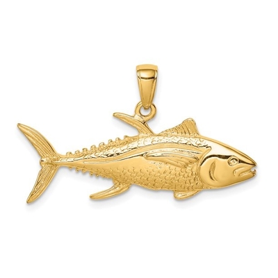 l'oro giallo 10K ha lucidato l'incanto inciso del pendente dei delfini con la collana leggera della catena della corda dell'oro giallo 14K