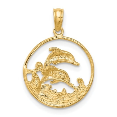 Carati in collana leggera gialla 18 della catena della corda dell'oro giallo di Tuna Fish Pendant Charm With 14K dell'oro giallo di carati 10K