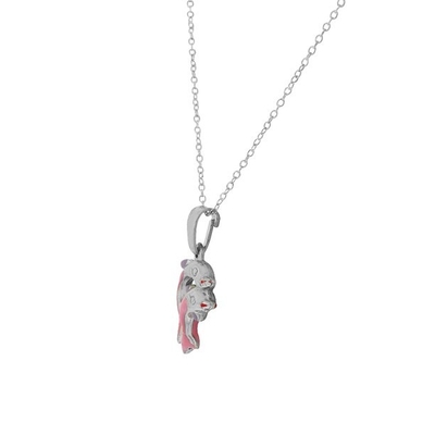925 che Sterling Silver 3D smalta due delfini coppia la collana del pendente di incanto