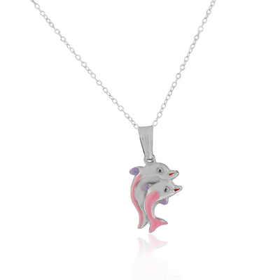Gioielli fini di vita di mare del pendente della collana di incanto del pesce di 925 Sterling Silver Lobster Clasp Enameled per i regali delle donne per lei