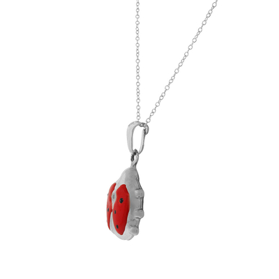 925 che Sterling Silver 3D smalta due delfini coppia la collana del pendente di incanto