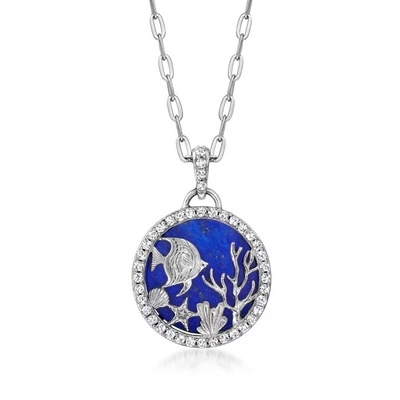 Pendente di vetro delle stelle marine di Murano dell'italiano in oro 18kt sopra Sterling