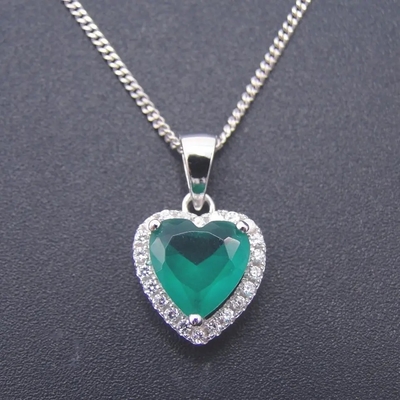 Il modo 10MM trilione ha tagliato la collana a catena delicata di Topaz Pendant Necklace CZ colore mistico della pietra di multi