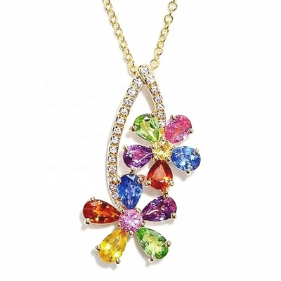 Le baguette di Sterling Silver Rainbow CZ della vendita all'ingrosso 925 lapidano i gioielli del partito di Ring Multicolor Zircon Ring For