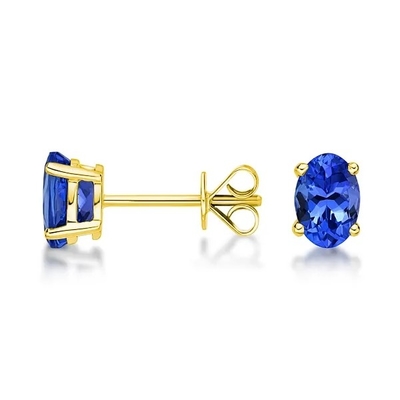 Gioielli di nozze, rodio blu dell'argento della pietra 925 di colore di Tanzanite dell'orecchino lungo placcato