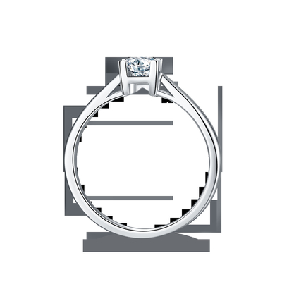 Anelli di regolazione est-ovest unici di Ring Anniversary CZ di impegno di Emerald Cut Moissanite Modern Wedding delle donne S925