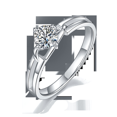 Quadrato bianco Moissanite e Sapphire Platineve Diamonds Jewelry Women Ring With Silver 1.94CTW