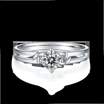 Quadrato bianco Moissanite e Sapphire Platineve Diamonds Jewelry Women Ring With Silver 1.94CTW