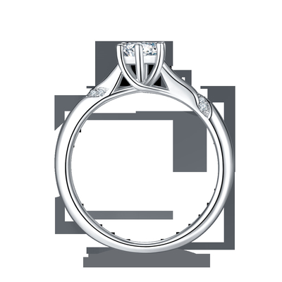 Impegno di Sterling Silver Custom Moissanite Ring di bianco 925
