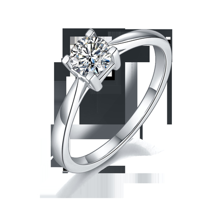 S925 regolazione est-ovest unica Emerald Cut Moissanite Wedding Engagement Ring Modern