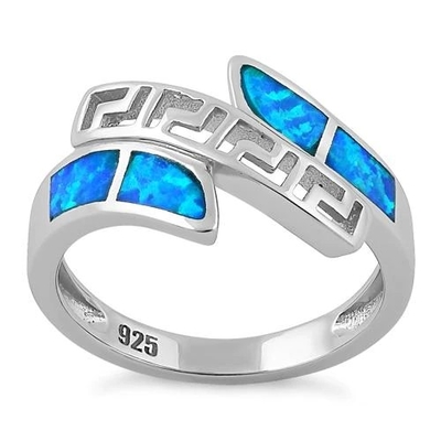 925 con il modello di Sterling Silver Greek Inifinity   Anello opalino Opal Jewelry crudo della banda del laboratorio