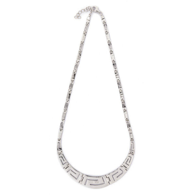 925 con il modello unico di Sterling Silver Greek progetta la collana rotonda di meandro opalino di Bule