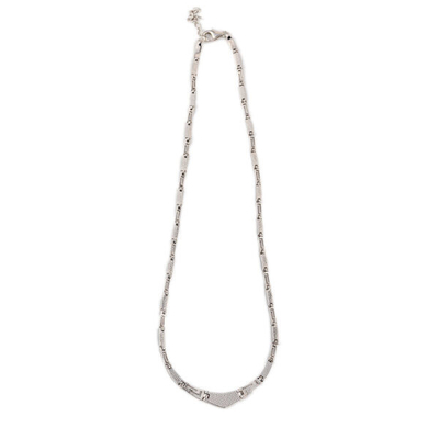 925 con il modello unico di Sterling Silver Greek progetta la collana rotonda di meandro opalino di Bule